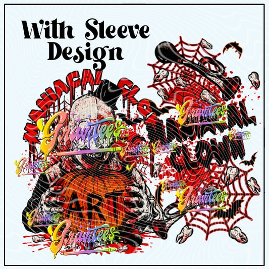 Maniacal Clown With Sleeve Png for DTF or Shirt Printing, PNG Only!