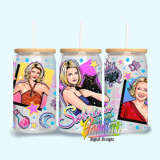 Teenage Witch 16oz Tumbler Template  Png for UVDTF or Sublimation Printing, PNG Only!
