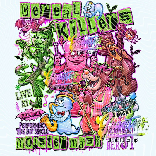 Cereal Killers Design Png for DTF or Shirt Printing, PNG Only!