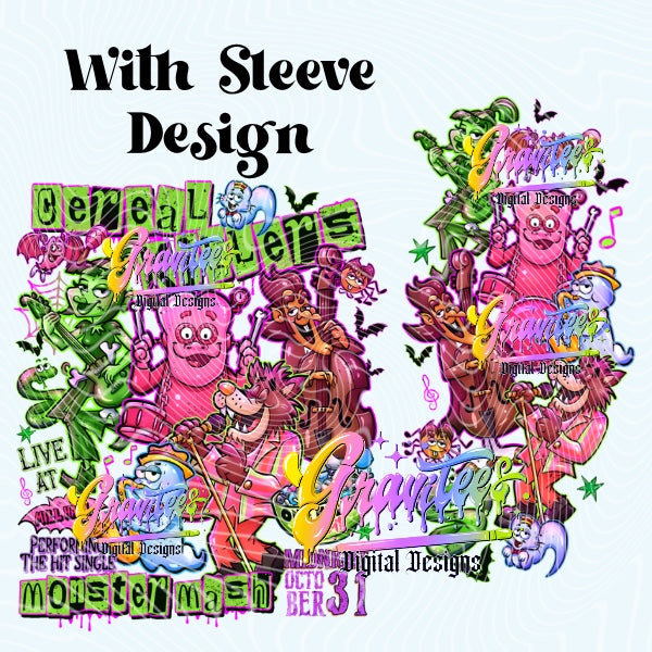 Cereal Killers Design with Sleeve Png for DTF or Shirt Printing, PNG Only!