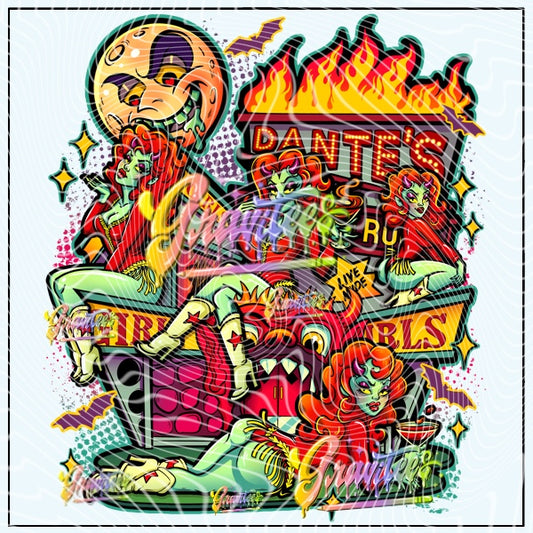 Inferno Girls Png for DTF or Shirt Printing, PNG Only!