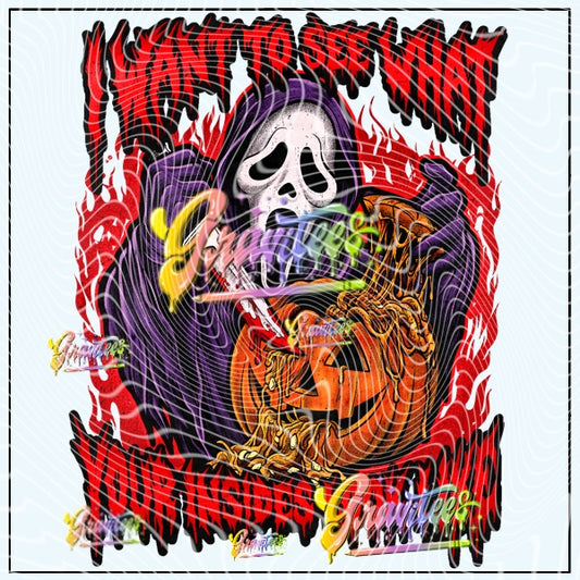 Pumpkin Insides Png for DTF or Shirt Printing, PNG Only!