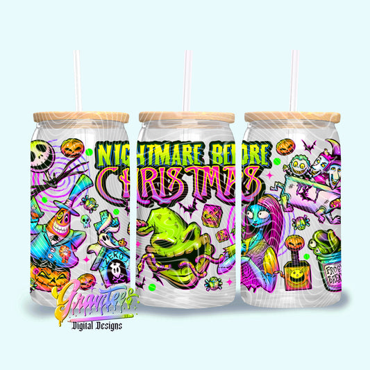 NIGHTMARE 16oz Tumbler Template Design PNG,  for UVDTF or Sublimation Printing PNG Only!!