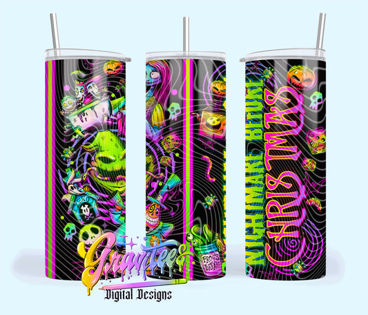 NIGHTMARE 20oz Tumbler Template Design PNG,  for UVDTF or Sublimation Printing PNG Only!!