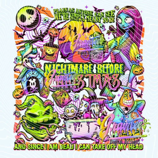 NIGHTMARE Design Png for DTF or Shirt Printing, PNG Only!