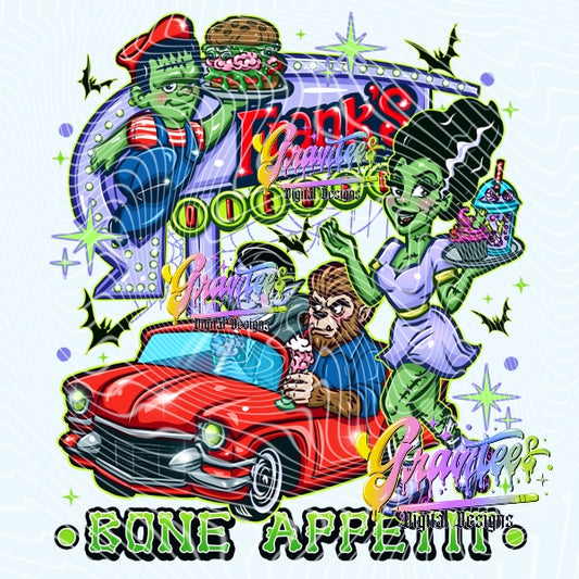 FRANKS DIE-NER Design Png for DTF or Shirt Printing, PNG Only!