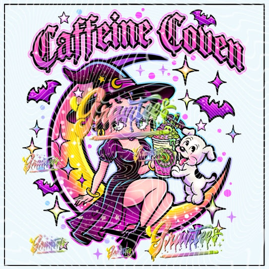 Caffeine Coven  Png for DTF or Shirt Printing, PNG Only!