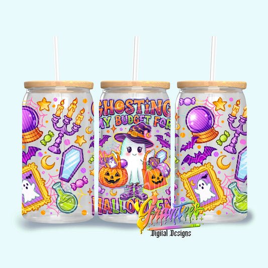 Halloween Shopping 16oz Tumbler Template  Png for UVDTF or Sublimation Printing, PNG Only!
