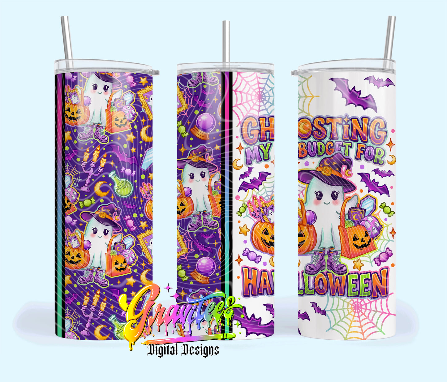 Halloween Shopping 20oz Tumbler Template  Png for UVDTF or Sublimation Printing, PNG Only!