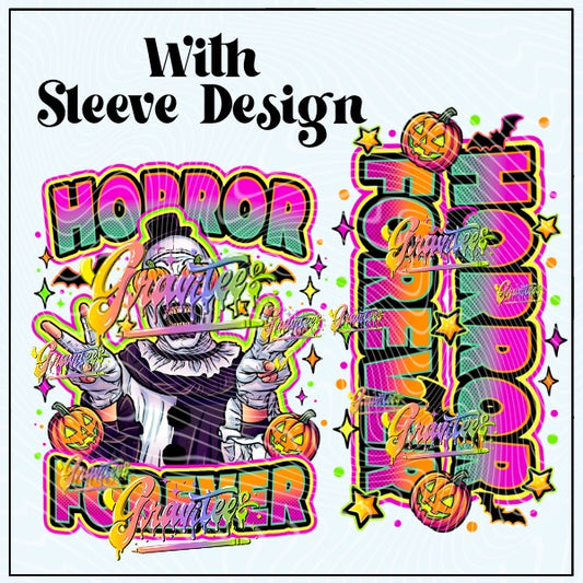 Horror Forever Png with sleeve Design for DTF or Shirt Printing, PNG Only!