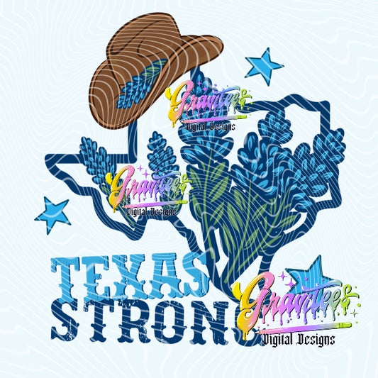 FREE Texas Strong Hat Design Png for DTF or Shirt Printing, PNG Only!