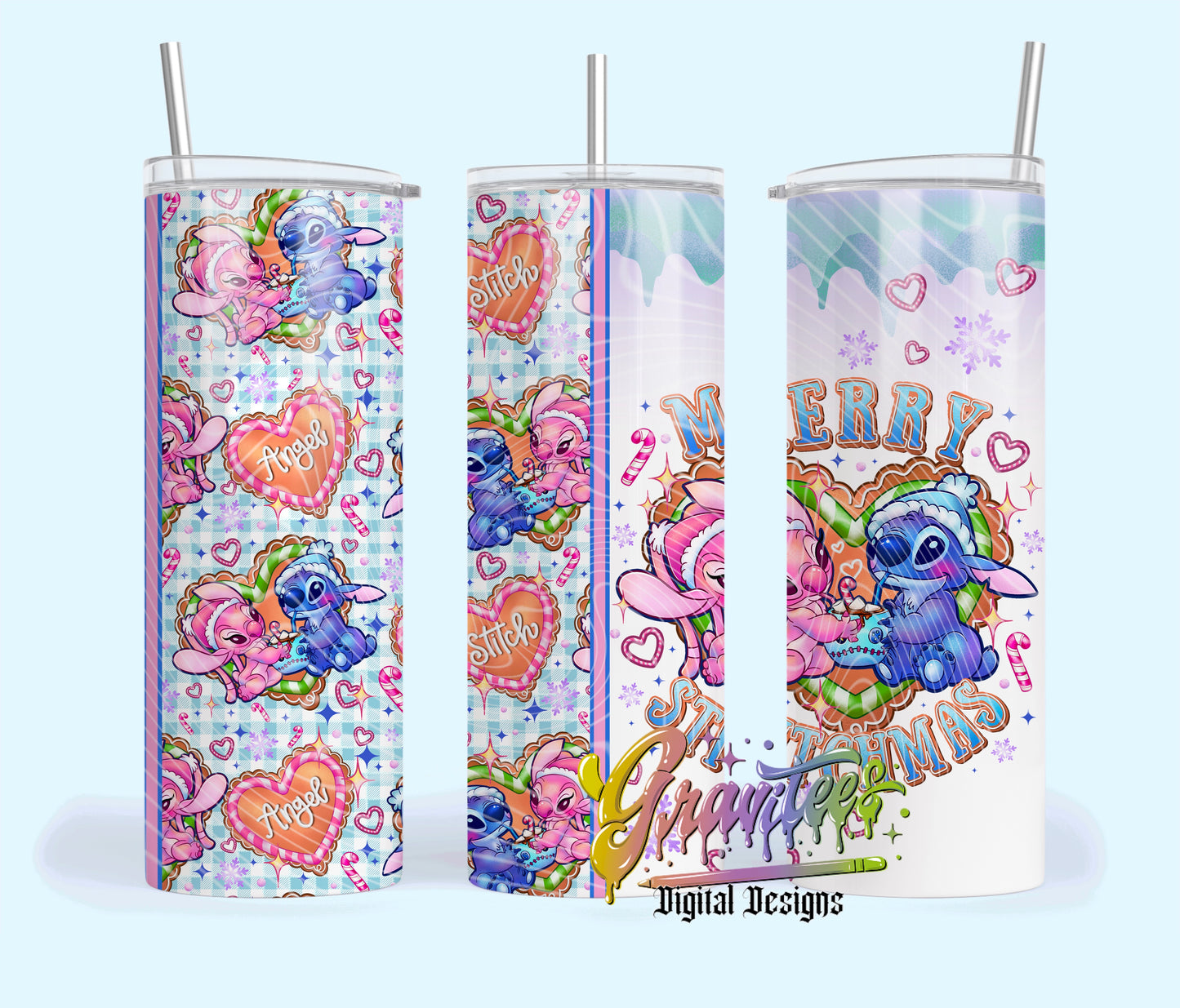 Merry Aliens Christmas 20oz Tumbler Template Design PNG, Elf Christmas Design for UVDTF or Sublimation Printing PNG Only!