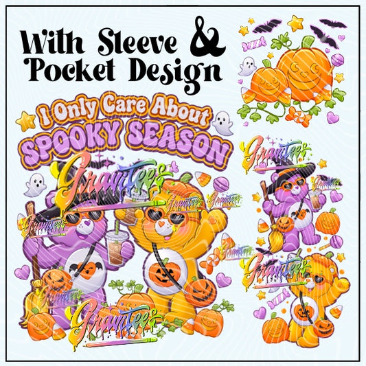 Halloween Caring With Pocket & Sleeve Design Png for DTF or Shirt Printing, PNG Only!