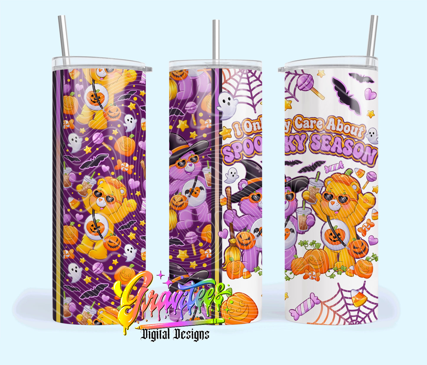 Halloween Carrying 20oz Tumbler Template  Png for UVDTF or Sublimation Printing, PNG Only!