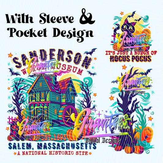 With Museum with Sleeve and Pocket Design Png for DTF or Shirt Printing, PNG Only!