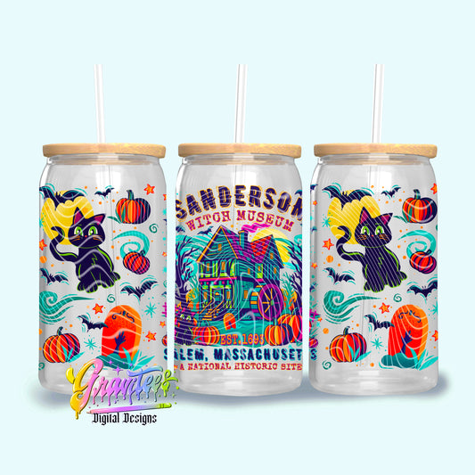Witch Museum 16oz Tumbler Template Design PNG,  for UVDTF or Sublimation Printing PNG Only!!