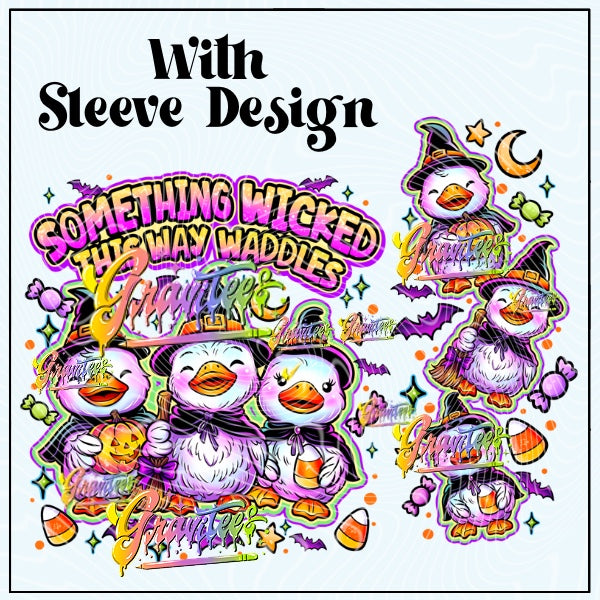 Witch Ducks with Sleeve  Png for DTF or Shirt Printing, PNG Only!