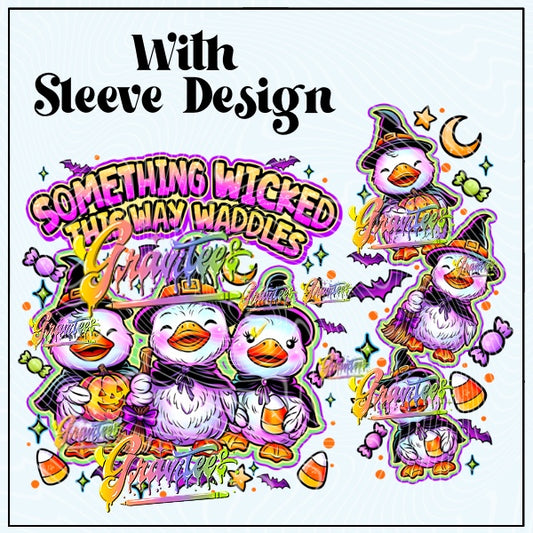 Witch Ducks with Sleeve  Png for DTF or Shirt Printing, PNG Only!