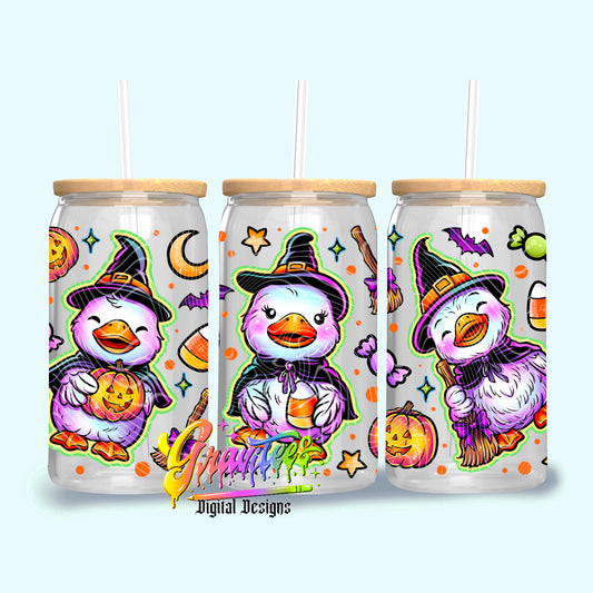 Witch Ducks 16oz Tumbler Template  Png for UVDTF or Sublimation Printing, PNG Only!