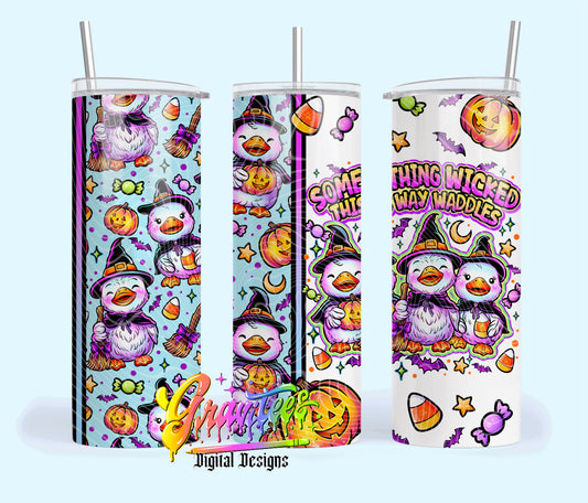 Witch Ducks 20oz Tumbler Template  Png for UVDTF or Sublimation Printing, PNG Only!