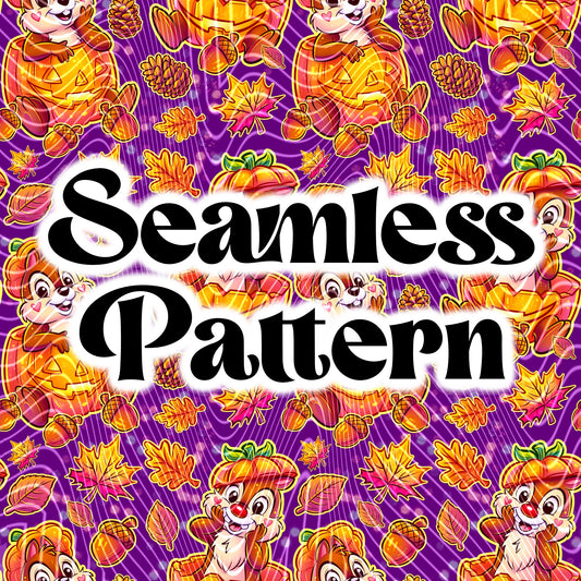Nuts About Fall Seamless Design Png for UVDTF or Sublimation Printing, PNG Only!