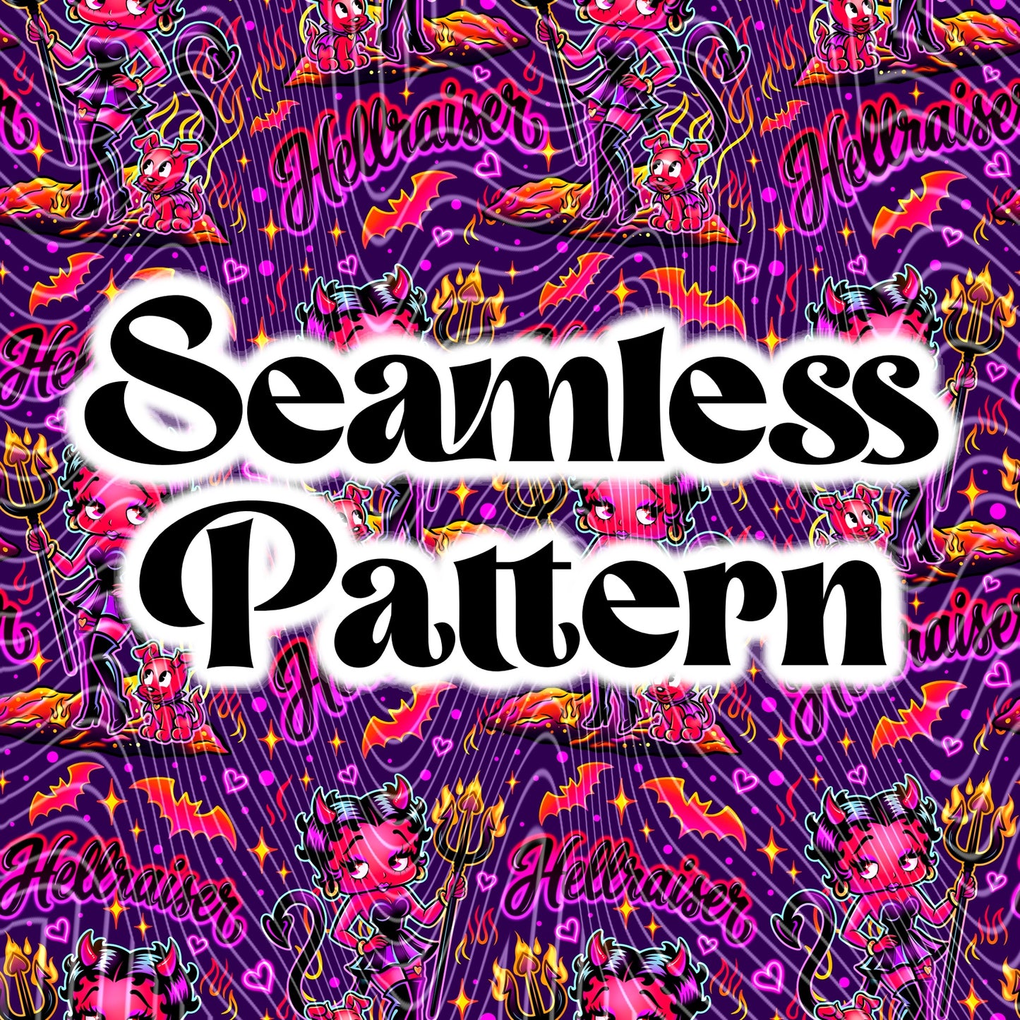 Hellraiser Seamless Design Png for UVDTF or Sublimation Printing, PNG Only!