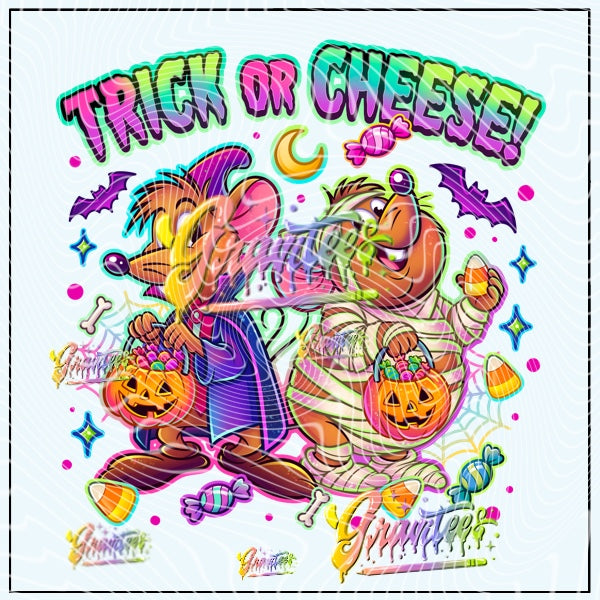 Trick Or Cheese Png for DTF or Shirt Printing, PNG Only!