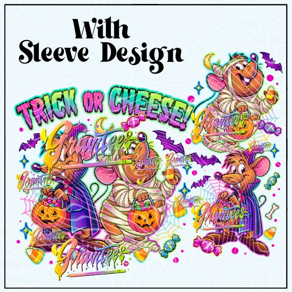 Trick Or Cheese With Sleeve Png for DTF or Shirt Printing, PNG Only!