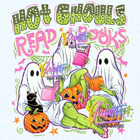 Hot Ghouls Read Design Png for DTF or Shirt Printing, PNG Only!
