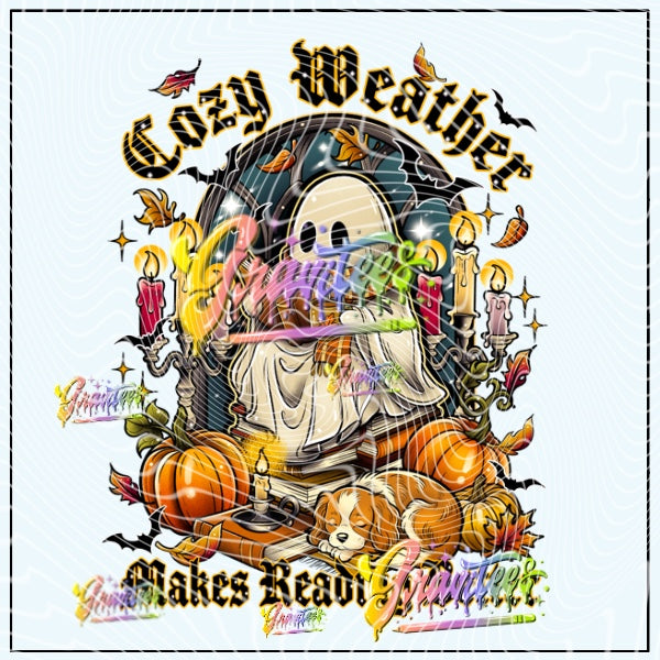Cozy Books Png for DTF or Shirt Printing, PNG Only!