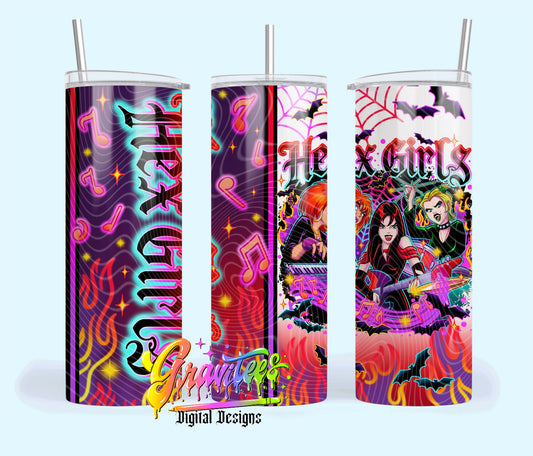 Witch Girls 20oz Tumbler Template  Png for UVDTF or Sublimation Printing, PNG Only!
