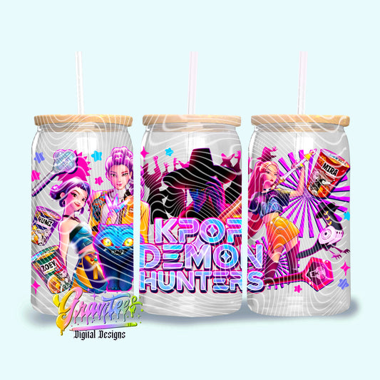 Pop Hunter 16oz Tumbler Template Design PNG,  for UVDTF or Sublimation Printing PNG Only!!