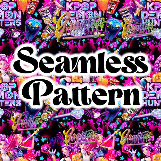 Pop Hunters With Seamless Design Png for DTF or Shirt Printing, PNG Only!