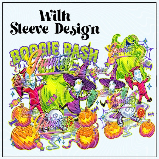 Nightmare Bash with Sleeve Png for DTF or Shirt Printing, PNG Only!