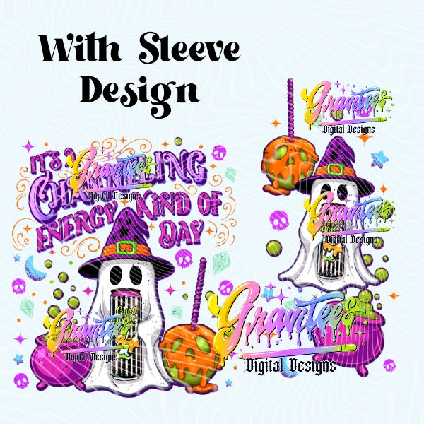 Ghost Energy with Sleeve Design Png for DTF or Shirt Printing, PNG Only!