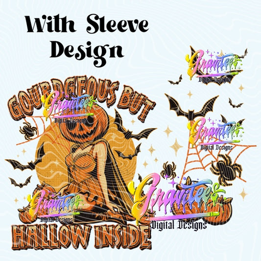 Hallow Inside with Sleeve Design Png for DTF or Shirt Printing, PNG Only!