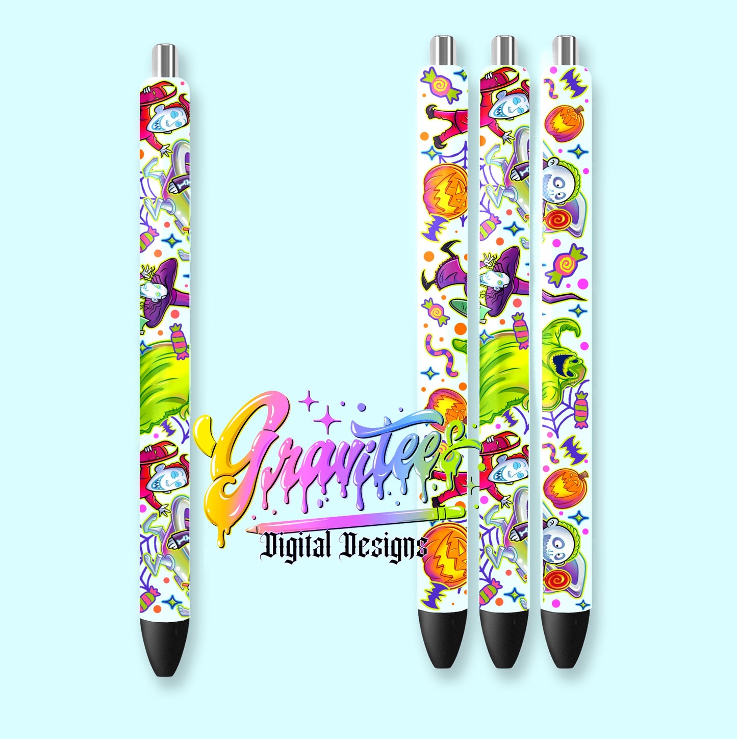 Nightmare Bash Pen Wrap Template Design PNG,  for UVDTF or Sublimation Printing PNG