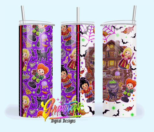 Pocket Witches 20oz Tumbler Template  Png for UVDTF or Sublimation Printing, PNG Only!