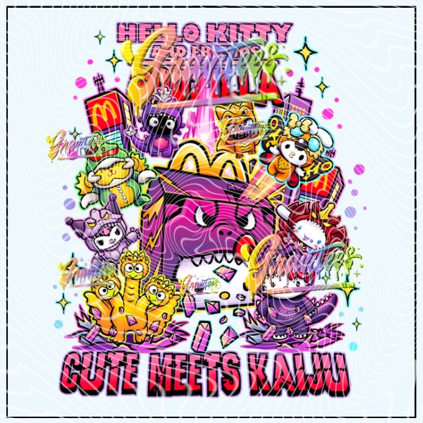Cute Meets Dinosaur Monster Png for DTF or Shirt Printing, PNG Only!