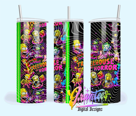 Tree Horror Design 20oz Tumbler Template Design PNG,  for UVDTF or Sublimation Printing PNG Only!!