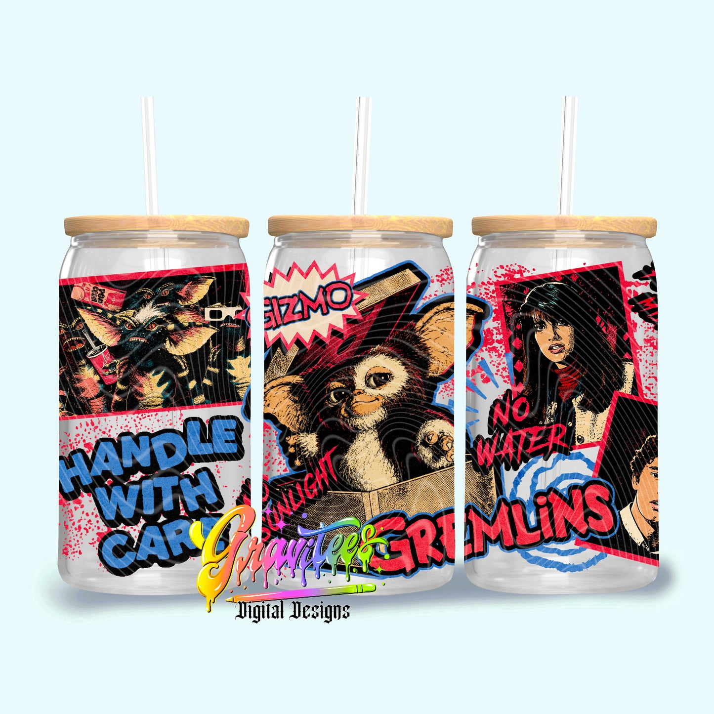 Movie Creatures 16oz Tumbler Template  Png for UVDTF or Sublimation Printing, PNG Only!