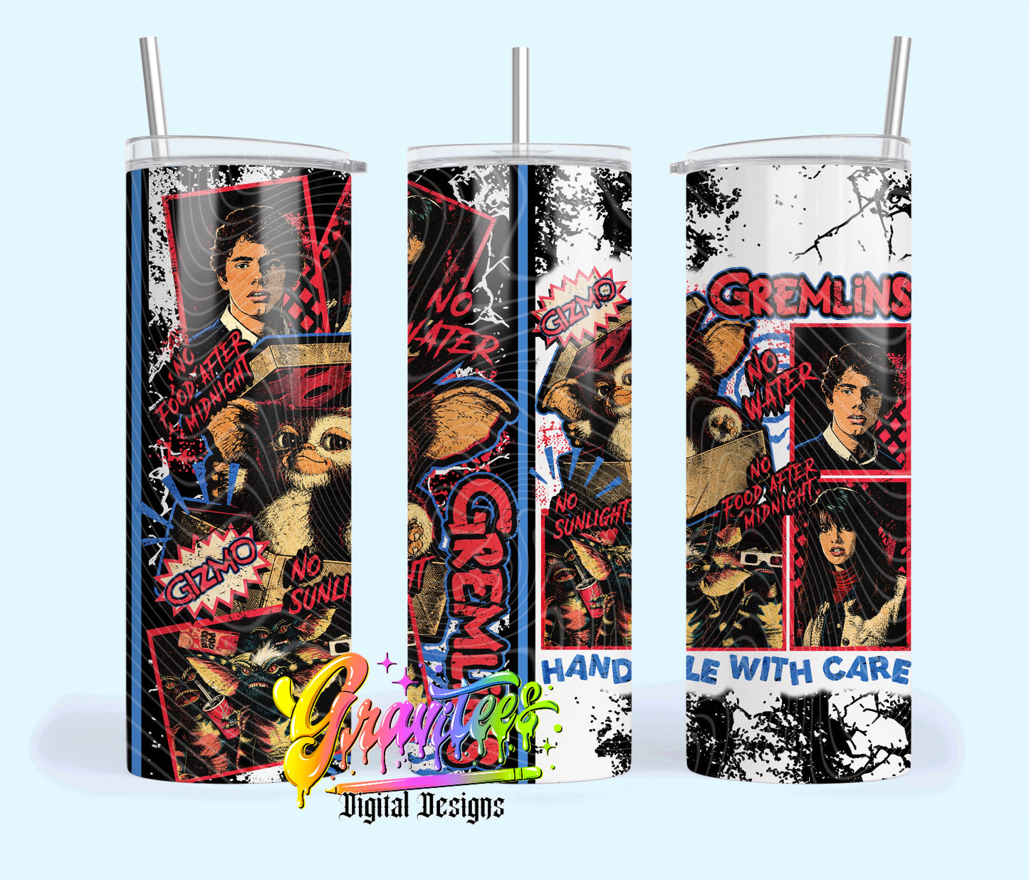 Movie Creatures 20oz Tumbler Template  Png for UVDTF or Sublimation Printing, PNG Only!