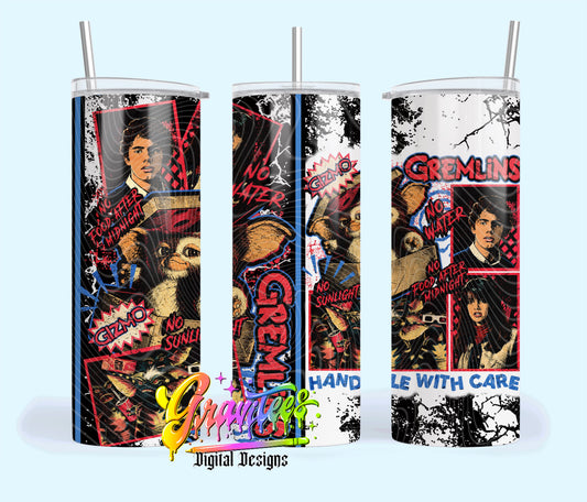 Movie Creatures 20oz Tumbler Template  Png for UVDTF or Sublimation Printing, PNG Only!