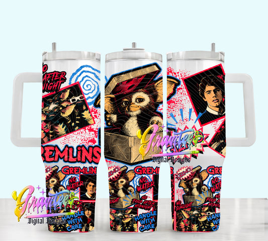 Movie Creatures 40oz Tumbler Template  Png for UVDTF or Sublimation Printing, PNG Only!