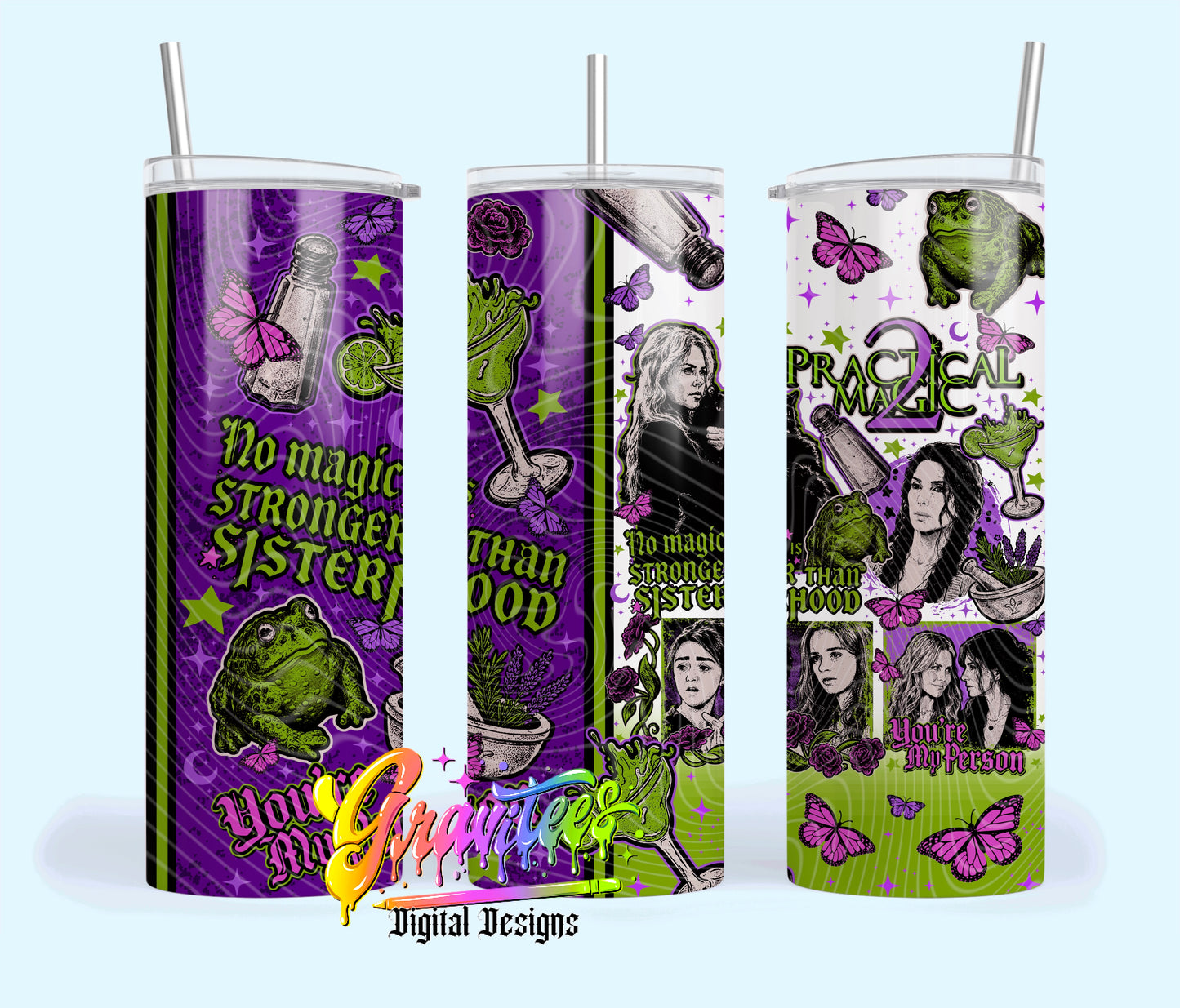 Magic Sisterhood 20oz Tumbler Template  Png for UVDTF or Sublimation Printing, PNG Only!