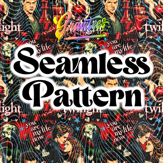 Vampire Lovers Seamless Design Png for DTF or Shirt Printing, PNG Only!