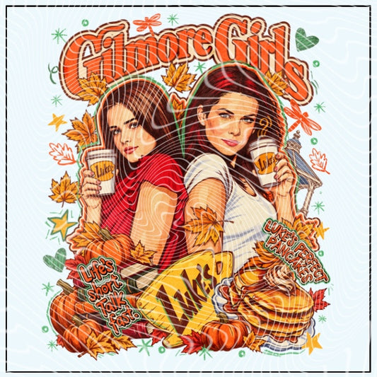 Coffee Shop Girls Png for DTF or Shirt Printing, PNG Only!
