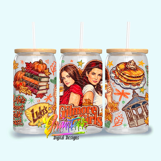 Coffee Shop Girls 16oz Tumbler Template  Png for UVDTF or Sublimation Printing, PNG Only!