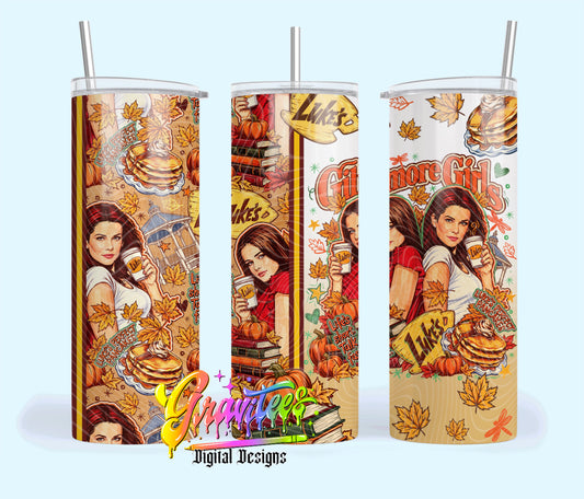 Coffee Shop Girls 20oz Tumbler Template  Png for UVDTF or Sublimation Printing, PNG Only!