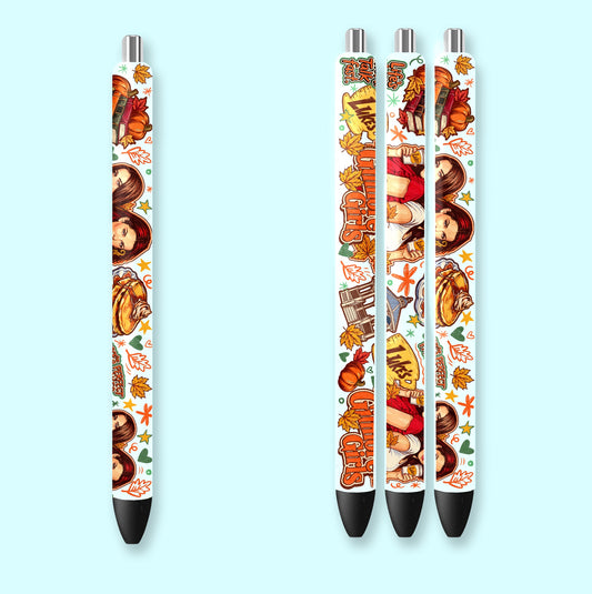 Coffee Shop Girls Pen Wrap Template Png for UVDTF or Sublimation Printing, PNG Only!